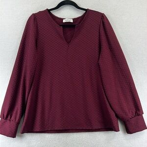 Kaileigh (Stitch Fix) Women’s Blouse / Top size XL Burgundy Poly/Spandex NWOT